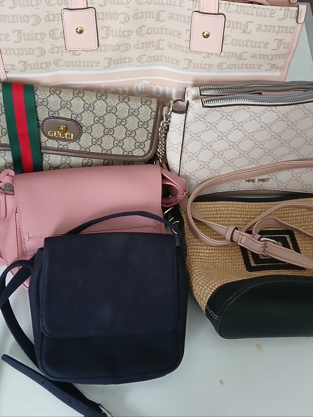 Lot of 6 Small Handbags & Crossbody Bags – Women’s Mixed Styles.